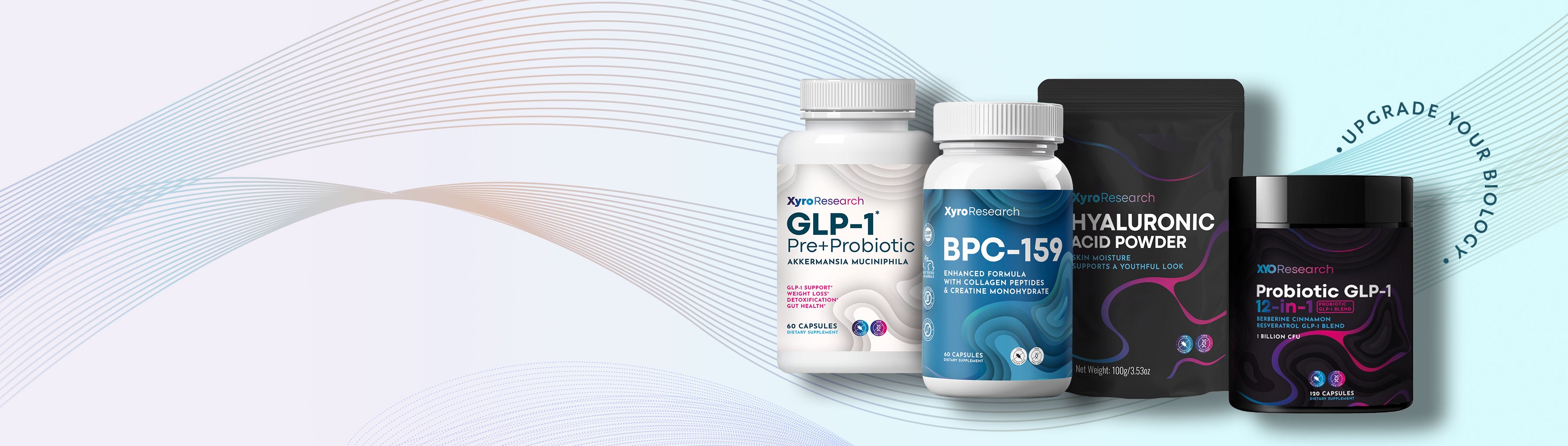 XYRO Research wellness supplement collection