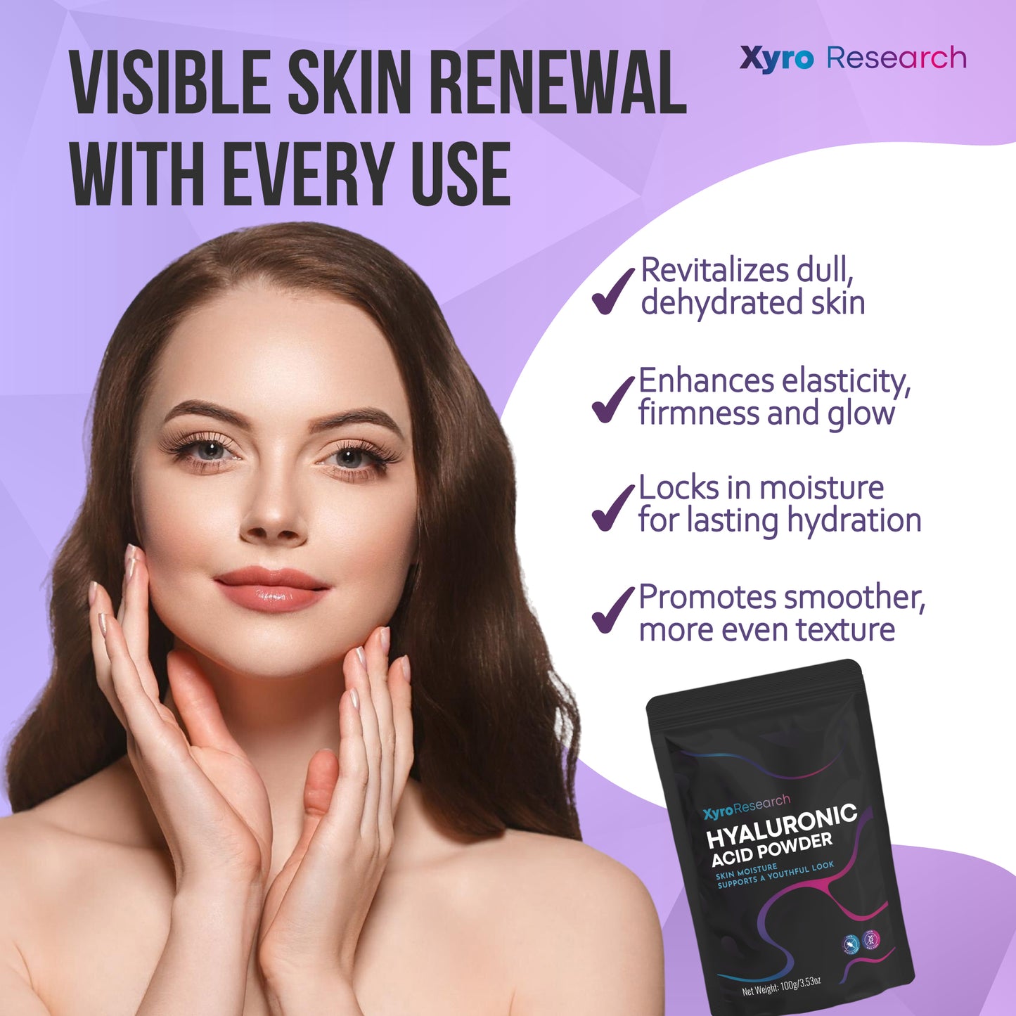 Xyro research Hyaluronic Acid Powder